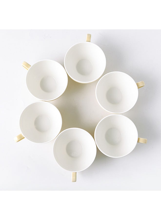 Shuer 6-Piece Ceramic Coffee Cups Beige  - Image 3