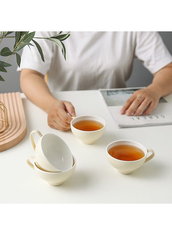 Shuer 6-Piece Ceramic Coffee Cups Beige  - Image 4
