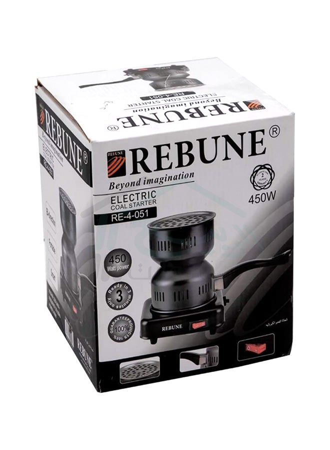 REBUNE - Charcoal Burner 450W 450.0 W RE-4-051 Black - Image 1