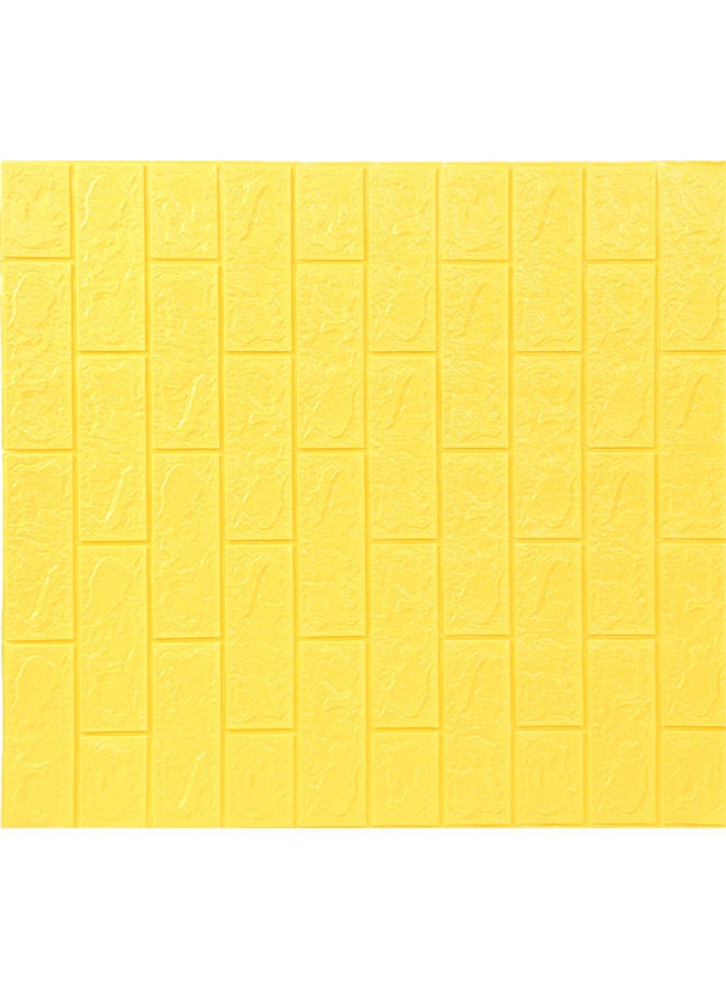 جساي تويز ورق حائط ثلاثي الأبعاد وذاتي اللصق ومضاد للماء مصنوع من إسفنج البولي إيثيلين أصفَر 70x77x0.5سم - Image 1