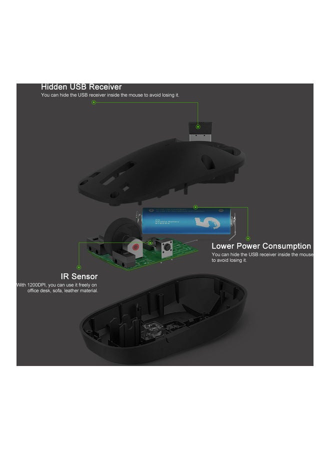 Xiaomi MI 2.4GHz Wireless Mouse Portable Optical Mice 1200dpi Ergonomic Design for PC Laptop Computer Office White - Image 2