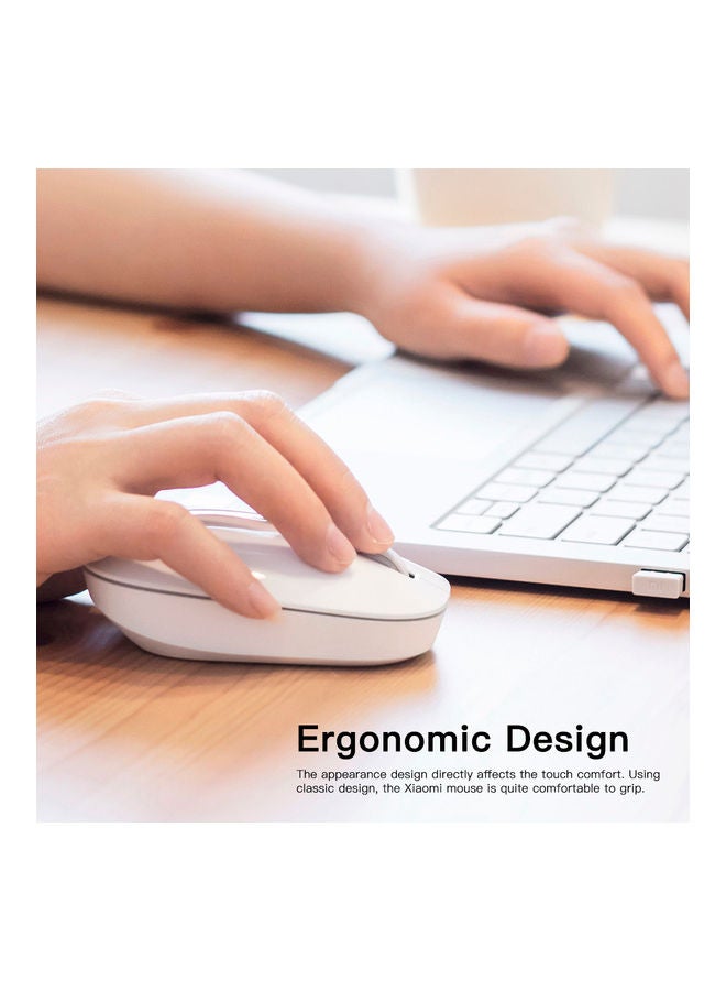 Xiaomi MI 2.4GHz Wireless Mouse Portable Optical Mice 1200dpi Ergonomic Design for PC Laptop Computer Office White - Image 5