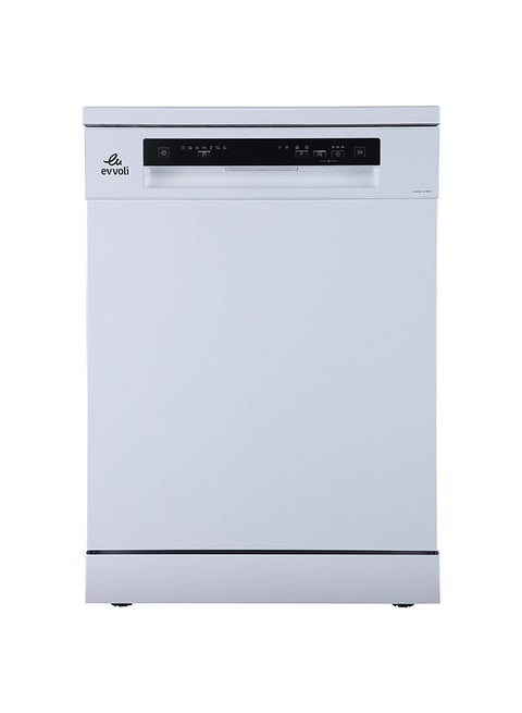 Freestanding Dishwasher, 7 Programs, 14 place setting, 3 Rack Levels, High Energy Efficiency, Quiet 2100 W EVDW-143MW White