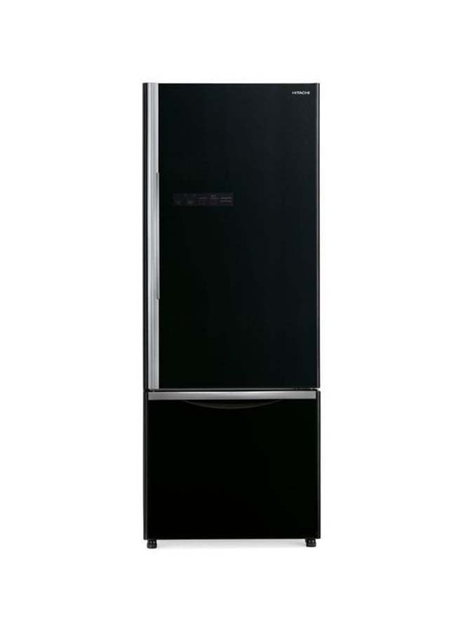 HITACHI 451L Gross Capacity  Bottom Freezer Double Door Premium Refrigerator, 2 Doors No Frost Fridge Freezer, Inverter Control With Dual Fan Cooling, Movable Twist Ice Tray, LED Light RB600PUK6GBK Glass Black - Image 1