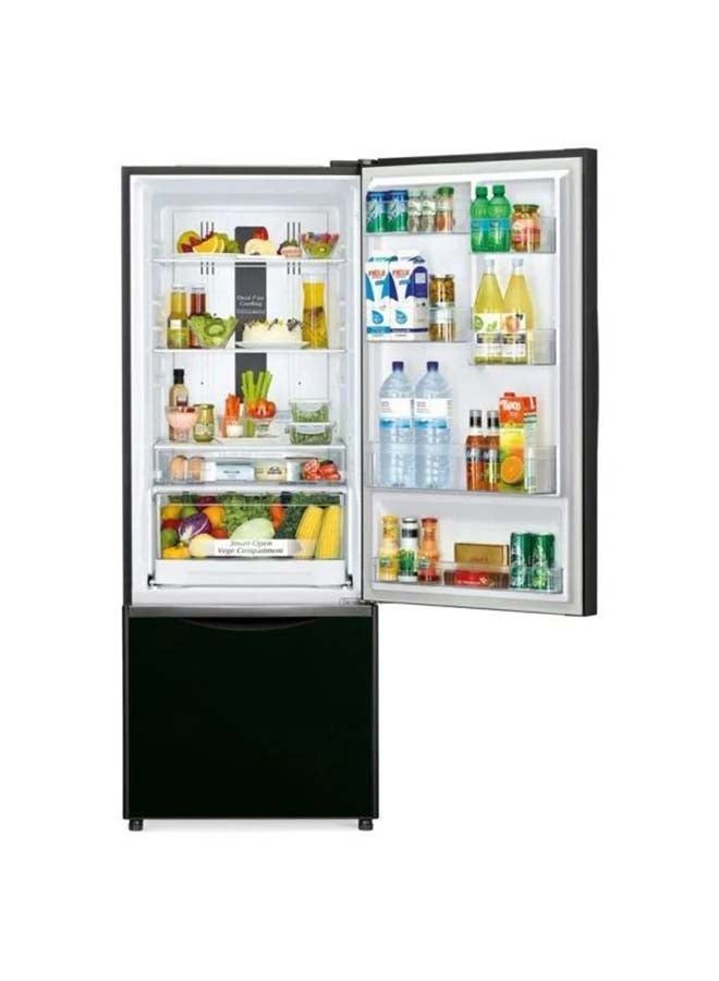 HITACHI 451L Gross Capacity  Bottom Freezer Double Door Premium Refrigerator, 2 Doors No Frost Fridge Freezer, Inverter Control With Dual Fan Cooling, Movable Twist Ice Tray, LED Light RB600PUK6GBK Glass Black - Image 3