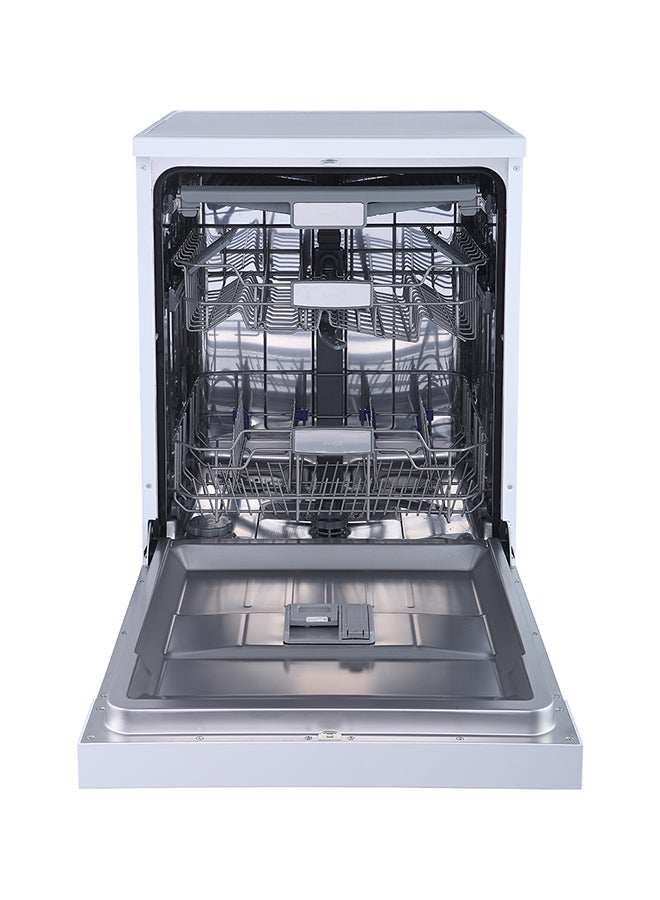 Freestanding Dishwasher, 7 Programs, 14 place setting, 3 Rack Levels, High Energy Efficiency, Quiet 2100 W EVDW-143MW White