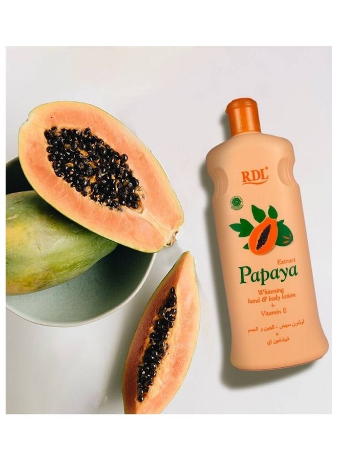 RDL Extract Hand & Body Lotion With Free Papaya Whitening Soap 600ml  - Image 2