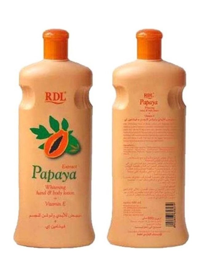 RDL Pack of 12 Extract Papaya Whitening Hand and Body Lotion + Vitamin E 600ml  - Image 4
