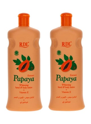 Pack Of 2 Extract Papaya Whitening Hand And Body Lotion 600ml - v1640764995/N52268480A_1