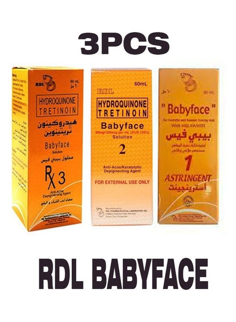 3 Pieces Babyface Anti-Acne Depigmenting Agent 3x60ml