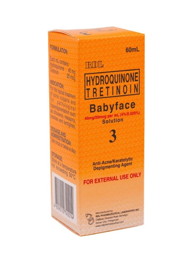 RDL 3 Pieces Babyface Anti-Acne Depigmenting Agent 3x60ml  - Image 4