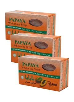 RDL Pack of 3 Papaya Whitening Soap Orange 3 X 135grams  - Image 1