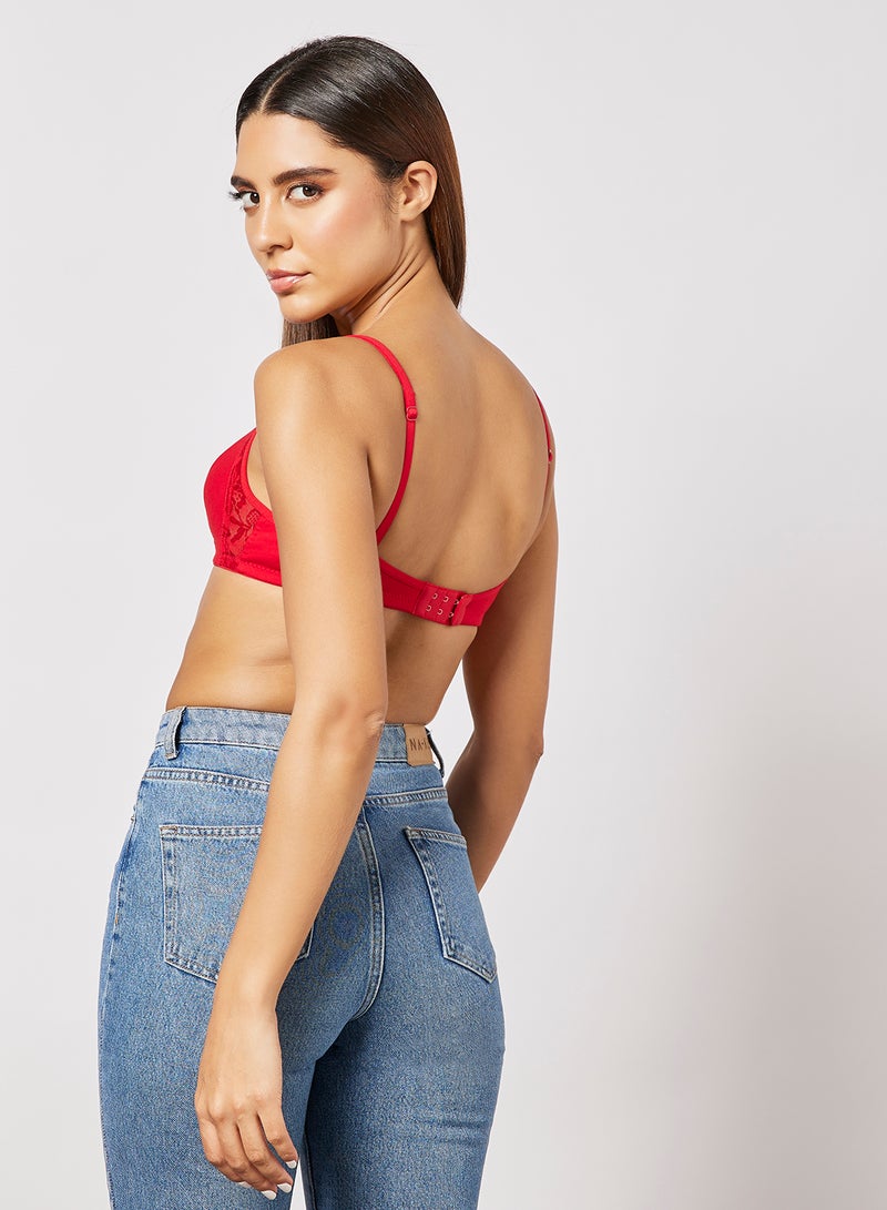 Aila Casual Bra Red  - Image 2