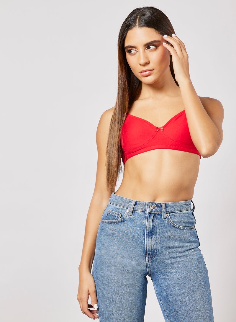 Aila Casual Bra Red  - Image 1