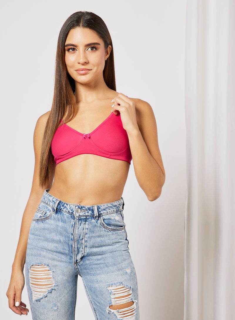 Aila Casual Push-Up Bra Pink  - Image 1