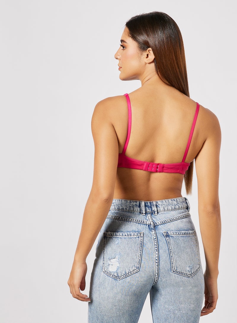 Aila Casual Push-Up Bra Pink  - Image 2