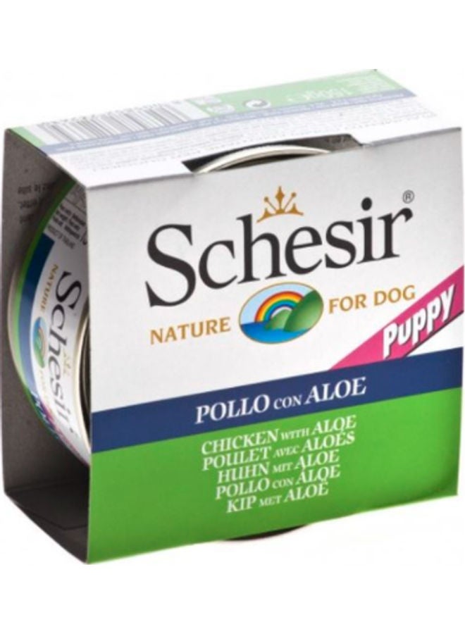 Schesir Puppy Chicken with Aloe Can Multicolour 150grams - Image 1