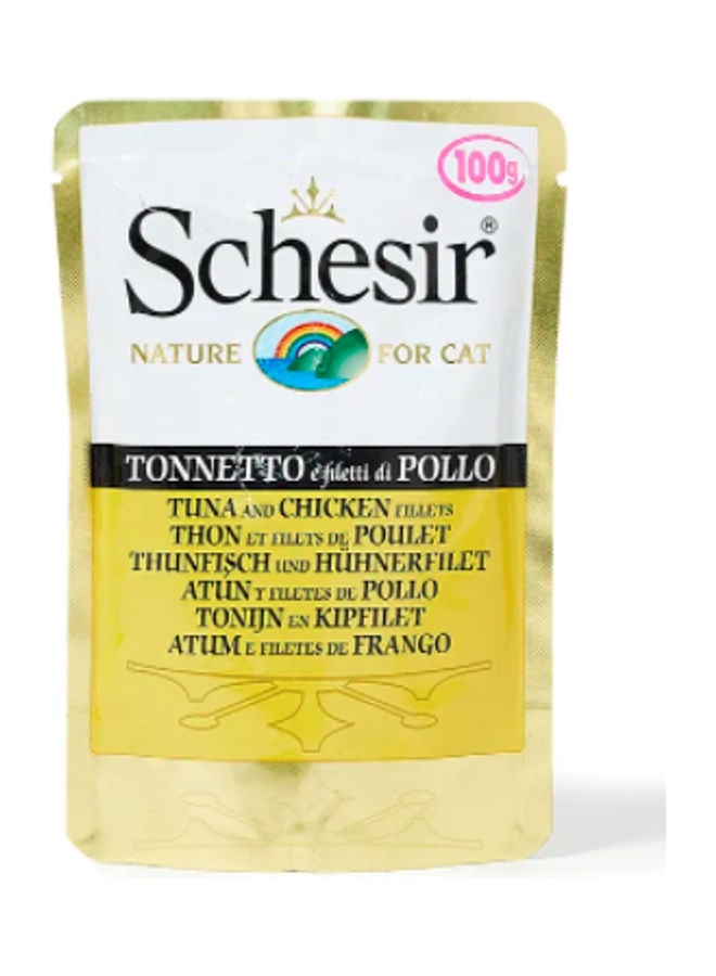 Schesir Tuna with Chicken Pouch Multicolour 100grams  - Image 1