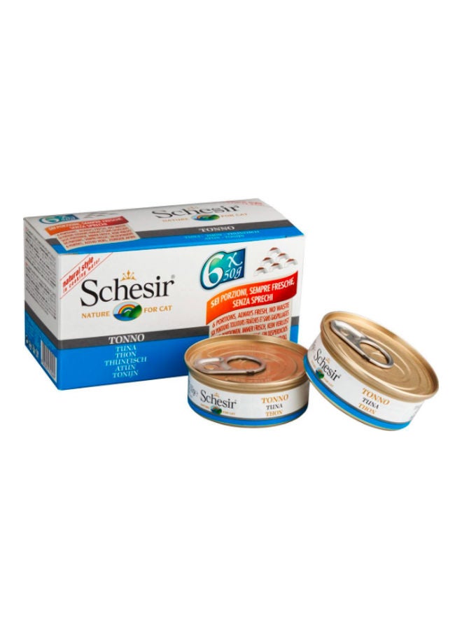 Schesir Multipack 6-Tuna Nt Style in Cooking Water Multicolour 6 x 50grams - Image 1