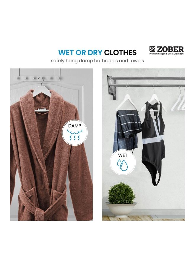 زوبير علاقة ملابس عصرية مكونة من 10 قطع مع قضيب بنطلون غير قابل للانزلاق - Image 4