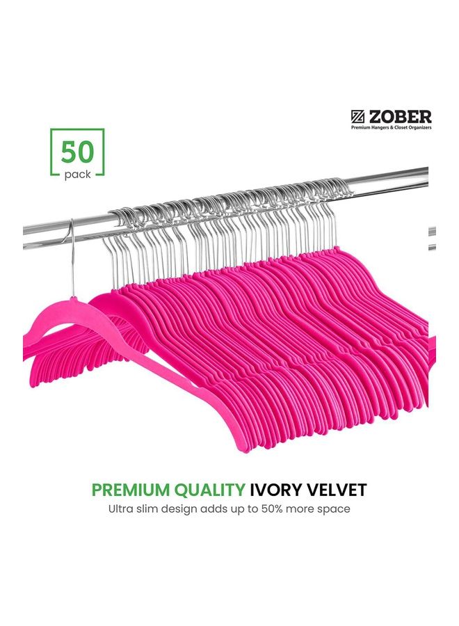 ZOBER 50-Piece Premium Velvet Hangers Pink Pink - Image 4