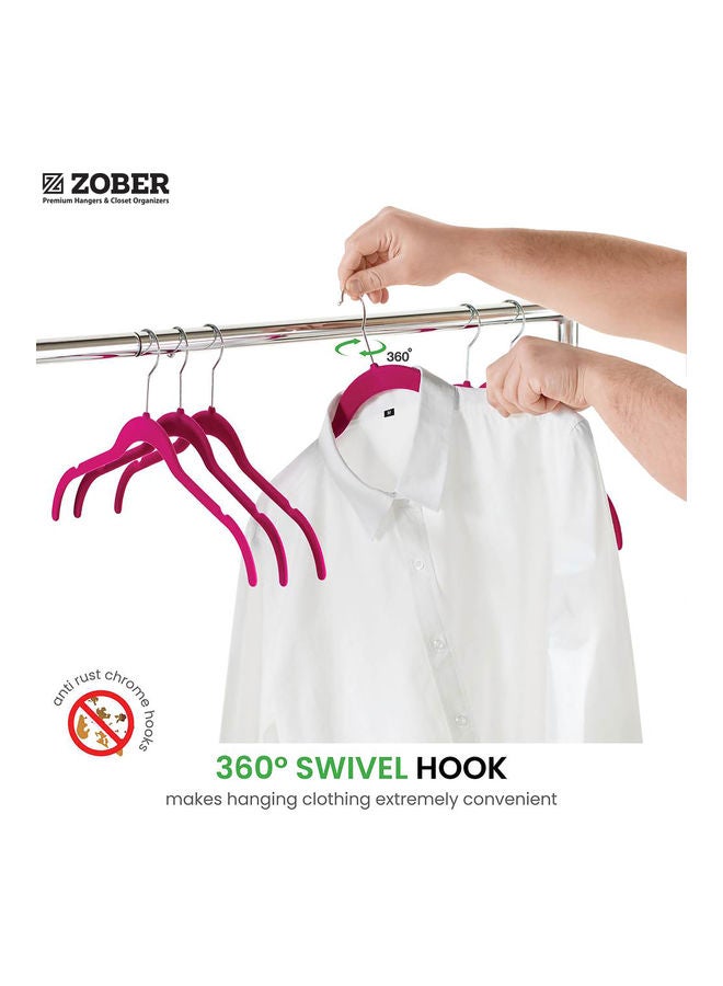 ZOBER 50-Piece Premium Velvet Hangers Pink Pink - Image 5