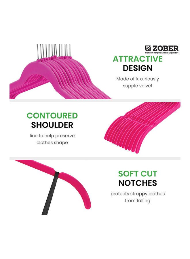 ZOBER 50-Piece Premium Velvet Hangers Pink Pink - Image 3