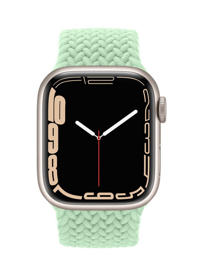 Techshare - Replacement Nylon Braided Solo Loop Sports Band Compatible for Apple Watch Series 7 45mm XS Pistachio - Image 1