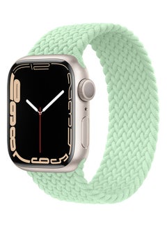 Replacement Nylon Braided Solo Loop Sports Band Compatible for Apple Watch Series 7 45mm XS Pistachio