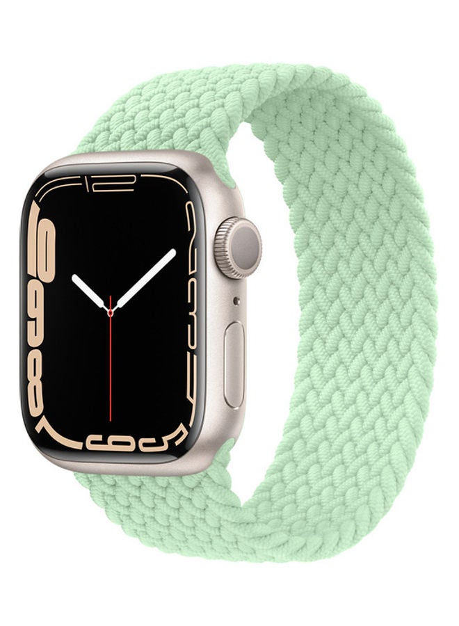 Techshare - Replacement Nylon Braided Solo Loop Sports Band Compatible for Apple Watch Series 7 45mm XS Pistachio - Image 1
