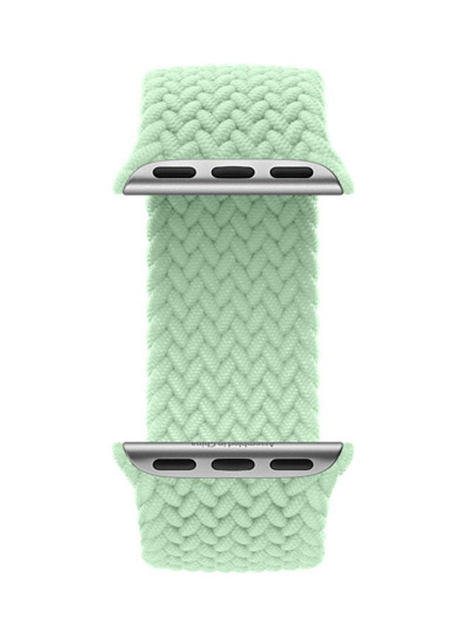Techshare - Replacement Nylon Braided Solo Loop Sports Band Compatible for Apple Watch Series 7 45mm XS Pistachio - Image 1