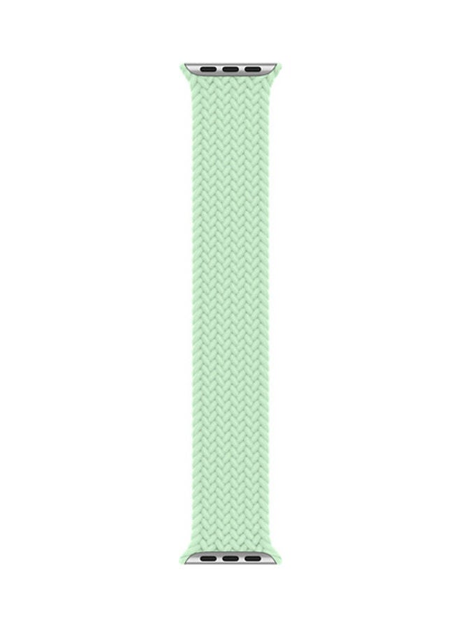 Techshare - Replacement Nylon Braided Solo Loop Sports Band Compatible for Apple Watch Series 7 45mm XS Pistachio - Image 1