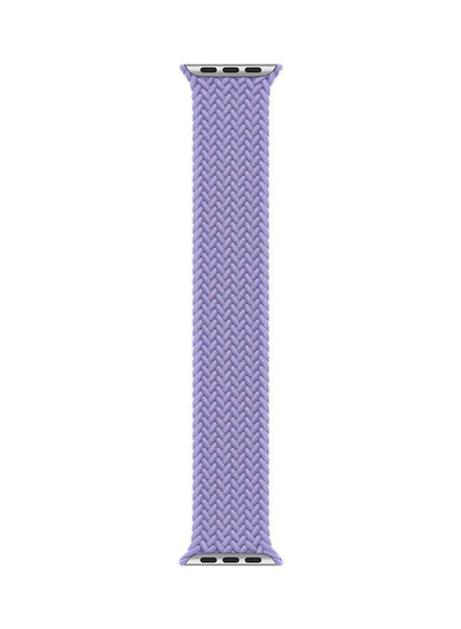 Techshare Replacement Nylon Braided Solo Loop Sports Band Compatible for Apple Watch Series 7 45mm M English Lavender  - Image 4