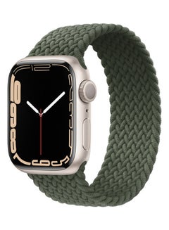 Replacement Nylon Braided Solo Loop Sports Band Compatible for Apple Watch Series 7 45mm S Inverness Green - v1640779225/N52270723A_1