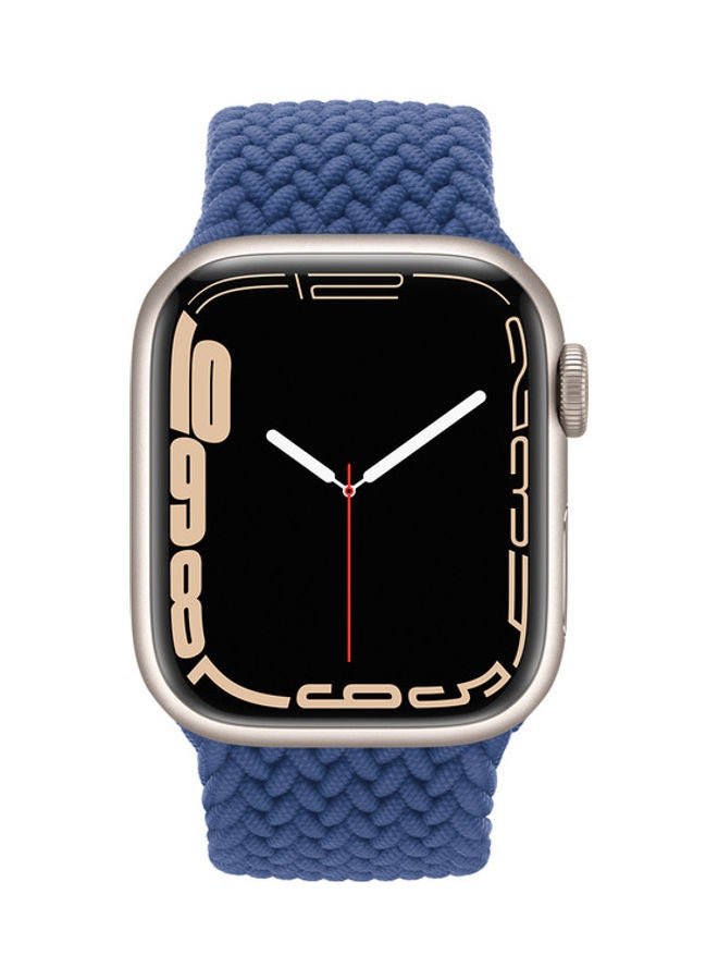Techshare Replacement Nylon Braided Solo Loop Sports Band Compatible for Apple Watch Series 7 45mm M Atlantic Blue  - Image 2