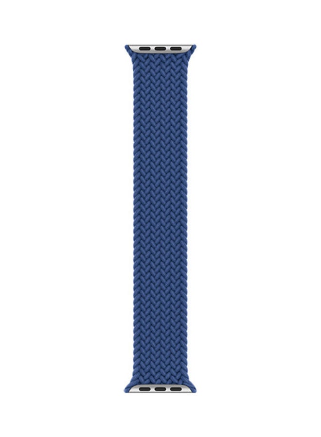 Techshare Replacement Nylon Braided Solo Loop Sports Band Compatible for Apple Watch Series 7 45mm M Atlantic Blue  - Image 4