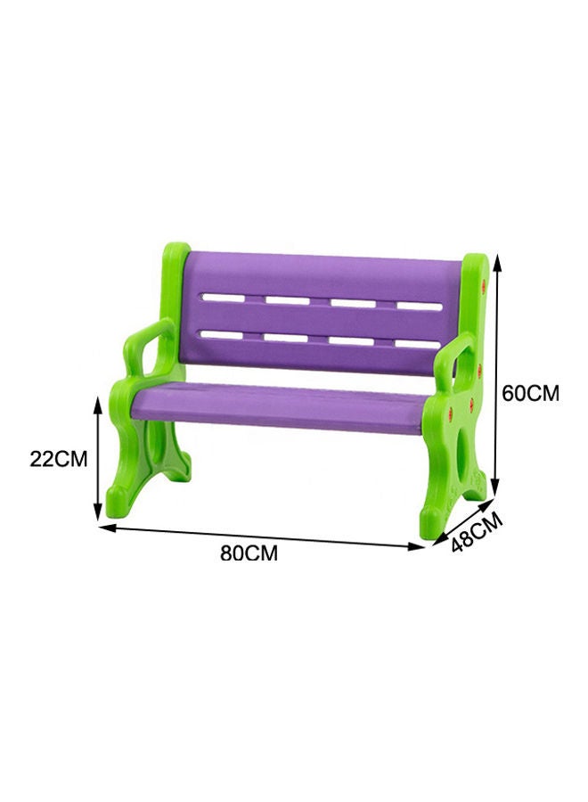 JSAITOYS Plastic Modern Park Garden Bench Multicolour 80 X 48 X 60cm  - Image 3