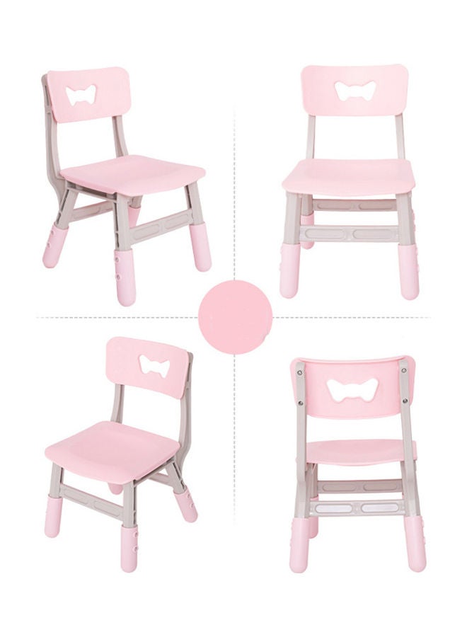 جساي تويز كرسي بلاستيكي محمول للأماكن الداخلية والخارجية للأطفال وردي 30 X 30 X 51سم - Image 2