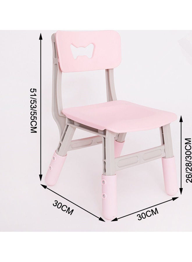 جساي تويز كرسي بلاستيكي محمول للأماكن الداخلية والخارجية للأطفال وردي 30 X 30 X 51سم - Image 3