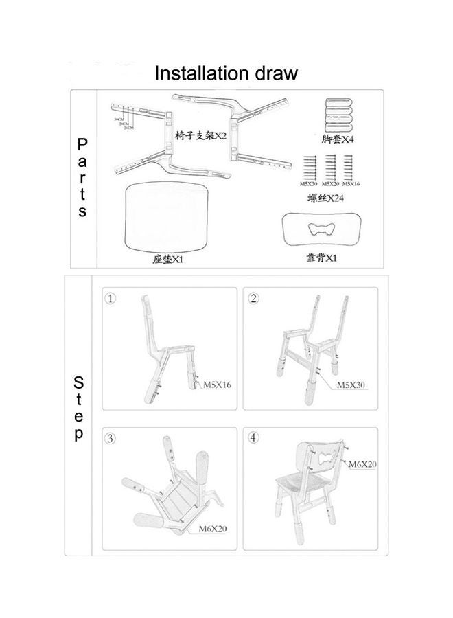 جساي تويز كرسي بلاستيكي محمول للأماكن الداخلية والخارجية للأطفال وردي 30 X 30 X 51سم - Image 4