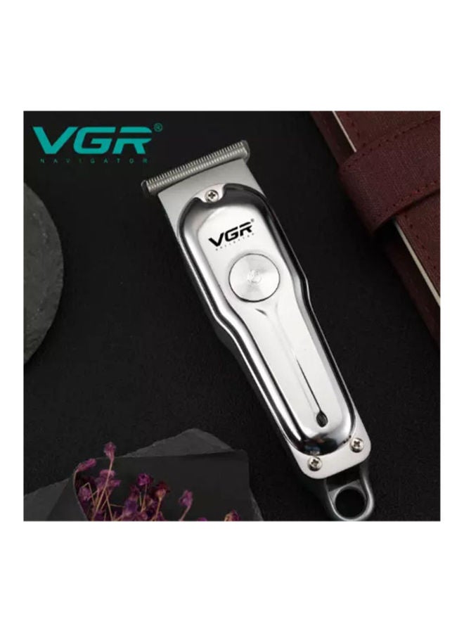 في جي آر ماكينة حلاقة شعر كهربائية واحترافيه وقابلة للشحن فضي - Image 3