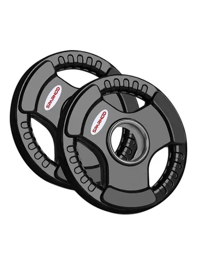 سبانود فيتنيس أوزان حديدية من Sparnod Fitness S3FP-20_PAIR Olympic Grip Plate لتدريب القوة ورفع الأثقال وكروس فيت - Image 1