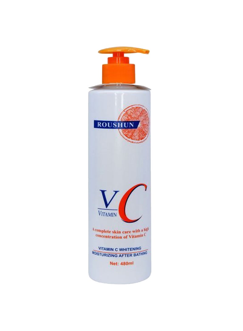 ROUSHUN Vitamin C Whitening Moisturizing After Bathing Body Lotion 480ml  - Image 2
