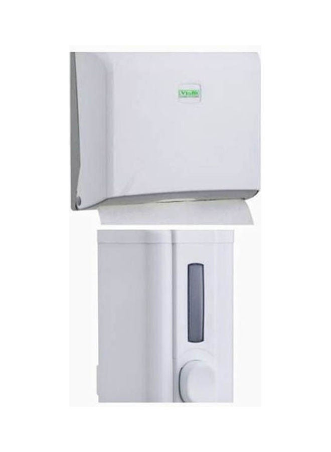 فيالي حامل ورق بلاستيكي مع موزع صابون - Image 1