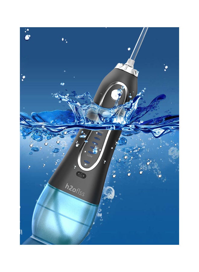 h2ofloss Oral Irrigator Cordless Dental Floss Black/Clear 300ml  - Image 1