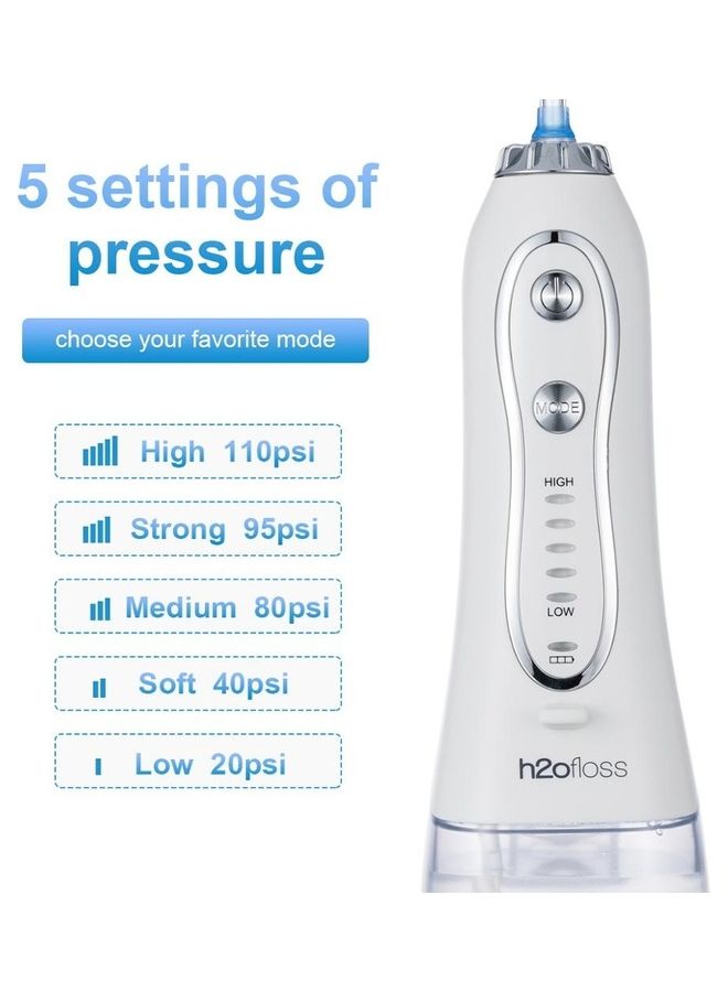 Portable Electric Dental Water Flosser White