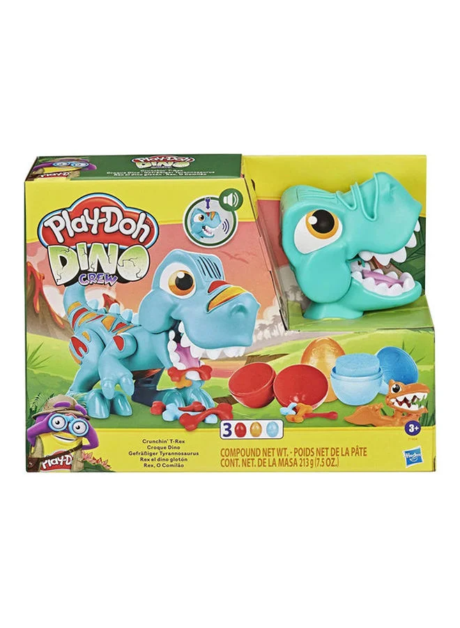 هاسبرو Play-Doh Dino Crew Crunchin T-Rex Toy For Kids 3 Years And Up With Funny Dinosaur Sounds And 3 Play-Doh Eggs, 2.5 Ounces Each, Non-Toxic