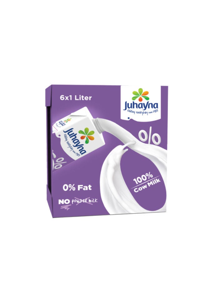 جهينه حليب بدسم 0% 1لترات pack_of_6  - Image 2