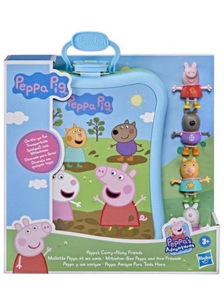 Peppa  Peppa's Adventures Peppa's Carry-Along Friends Case Toy, Includes 4 Figures and Carrying Case, Ages 3 and up Multicolour - v1640795487/N52271409A_1
