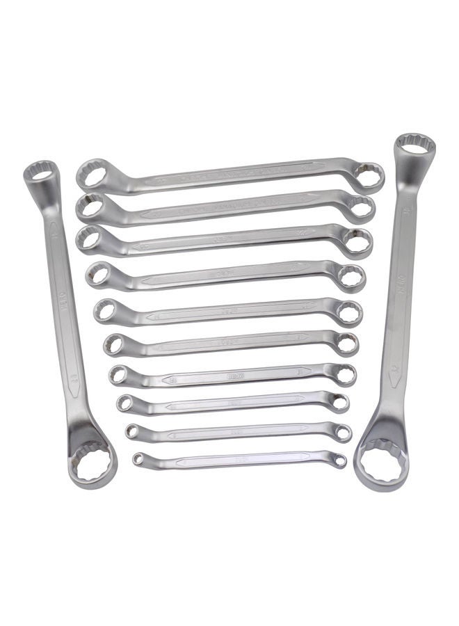 Hero 12-Piece Tools Ring Spanner Set M6x32 Silver - Image 2